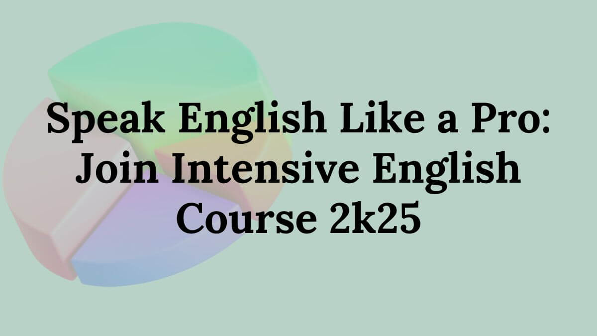 Intensive English Course Online