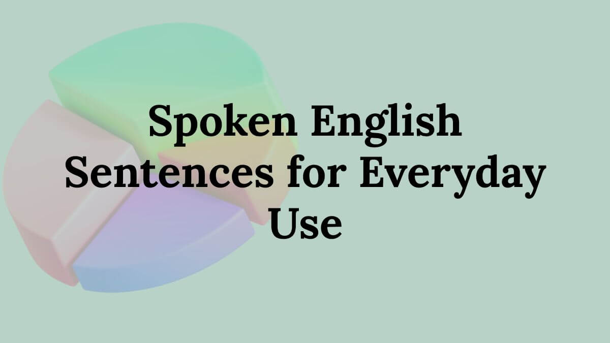 Spoken English Sentences