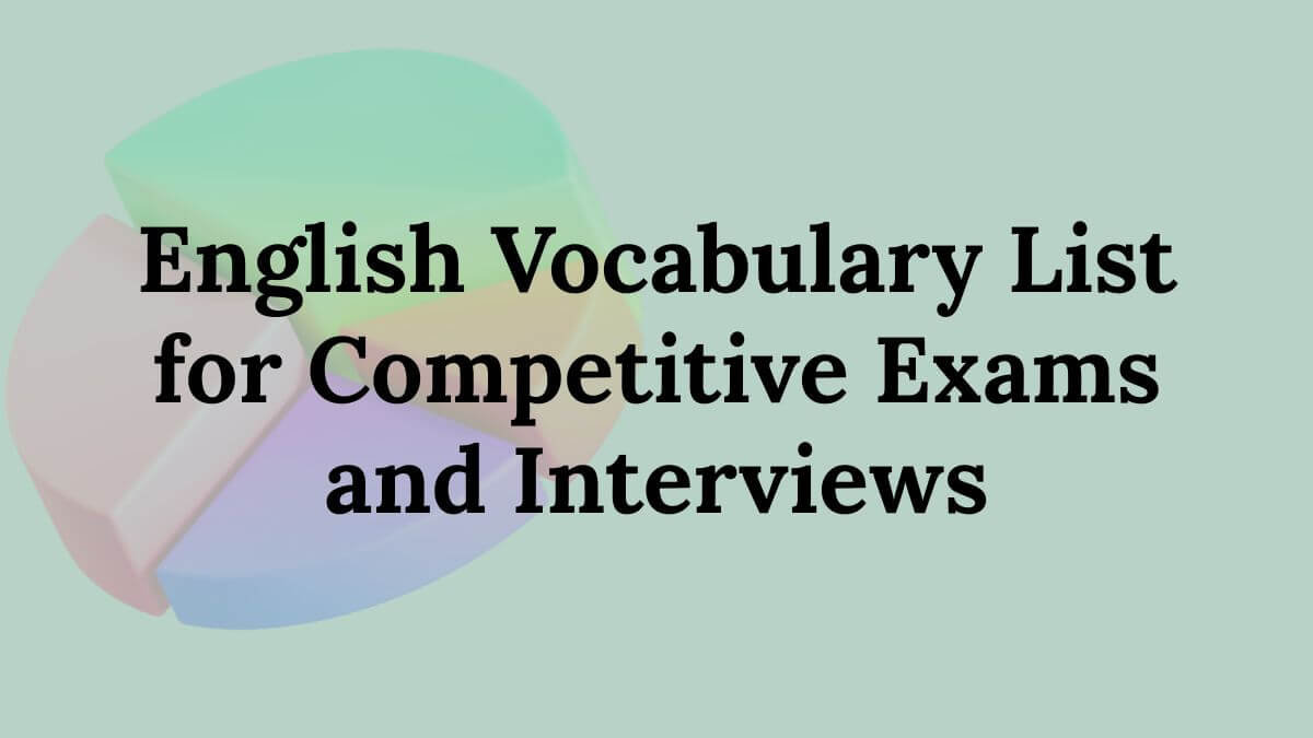 English Vocabulary