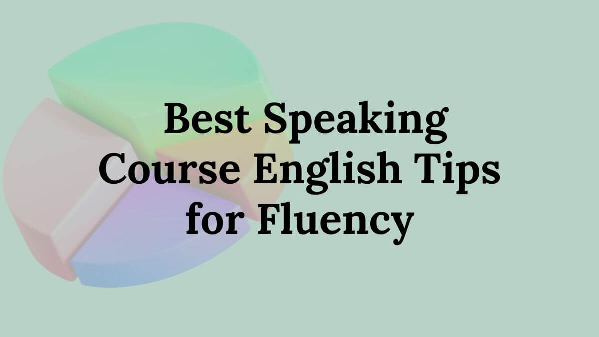 Speaking Course English