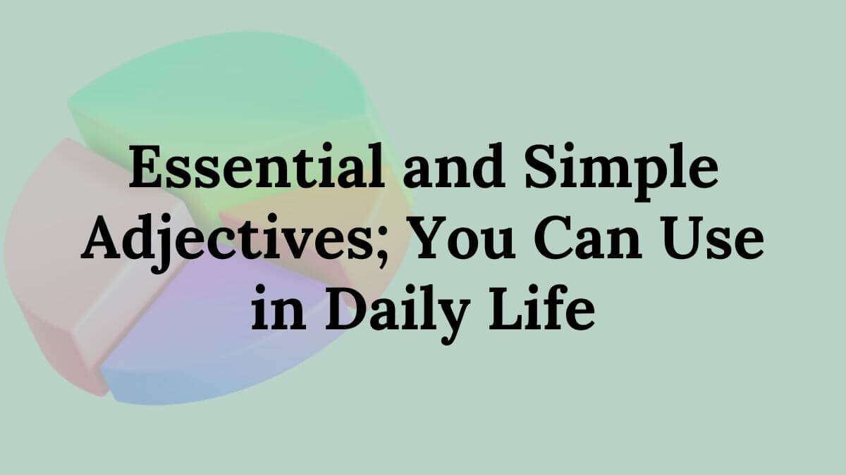 Adjectives for Daily Use