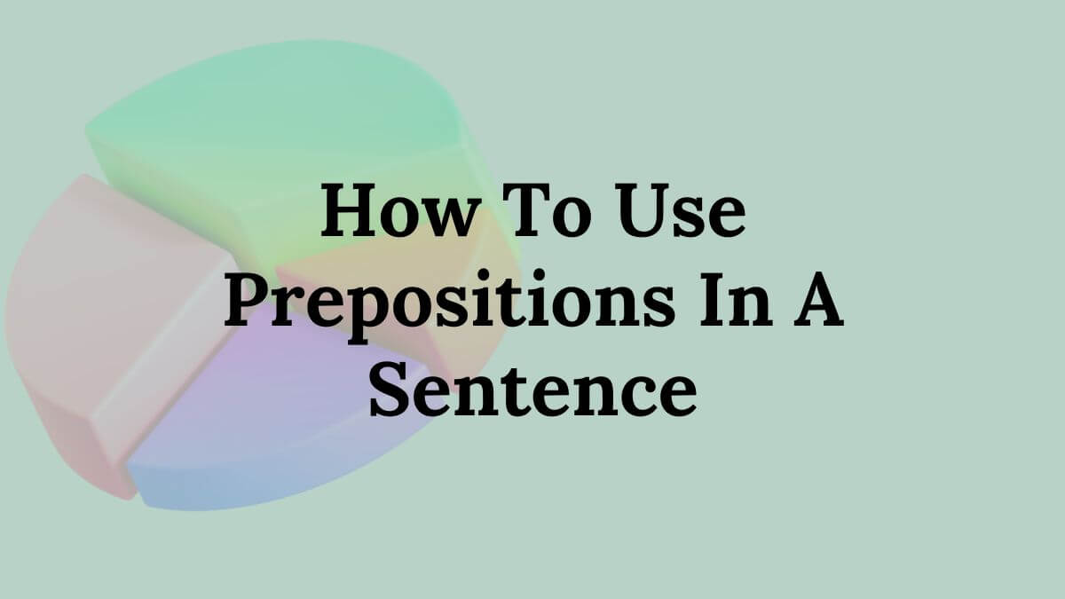 Prepositions in a Sentence