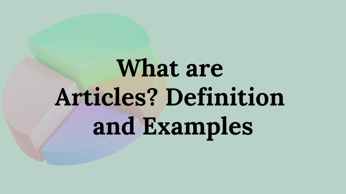 What are Articles